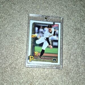 Baseball Trading Card with Protective Case